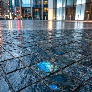Гранітна Бруківка Лабрадорит термооброблена + акваоброблена (Катеринівка) — фото в інтер’єрі